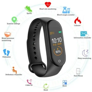 SMARTWATCH OROLOGIO M 4 SMART BAND FITNESS TRACKER CARDIOFREQUENZIMETRO SPORT - Foto 1 di 3