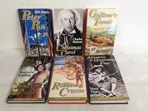 Children’s Golden Library Book Bundle x6 Peter Pan, Robinson Crusoe, Jungle Book - Imagen 1 de 8