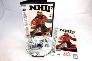 NHL 97 Sega Saturn DISC & MANUEL Only Original & Authentic With Replacement Case - Picture 1 of 11