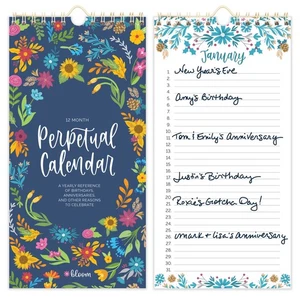Bloom Daily Planners Calendario Perpetuo, 5" x 10", Flores de Temporada - Imagen 1 de 20