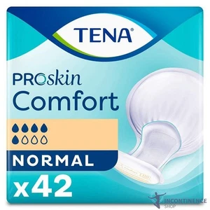 1x TENA ProSkin Comfort Normal - Pack of 42 - Large Incontinence Pads - 1200ml - Picture 1 of 5