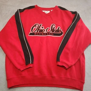 Felpa Ohio State Buckeyes Cadre Athletic scollo a V manica lunga uomo XL rossa - Foto 1 di 7