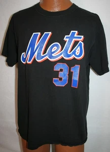 Vintage NEW YORK METS Mike Piazza #31 Jersey Style T-SHIRT L Majestic BASEBALL - Picture 1 of 4