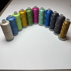 Madeira Polyneon size 40 Lot Of 11 Spools 1000m Various Colors - Picture 1 of 16