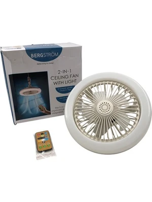 Bergström 2-In-1 Ceiling Fan with Light Remote Control Used T2080 HY57 - Image 1 of 4
