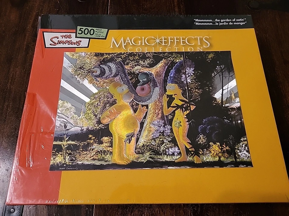 NEW RoseArt Magic Effects Collection The Simpson Garden Of Eden 500 Piece Puzzle - Image 1 of 4