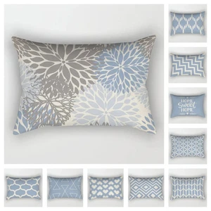Geometric Blue Pillowcase Cushion Cover Color Waist Pillowcase Cushion Cover - Picture 1 of 35