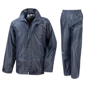 Blue Waterproof Rain Suit Jacket + Over Trousers 2XL Size 2-Piece Set - 5212 - Picture 1 of 2