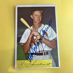 Al Schoendienst Signed 1954 Bowman #110 Card Cardinals Auto AU Autograph - Picture 1 of 8