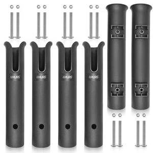 6 Tube Angelrutenhalter Halterung Schwarz Angelrutenhalter mit Schrauben für G... - Bild 1 von 7