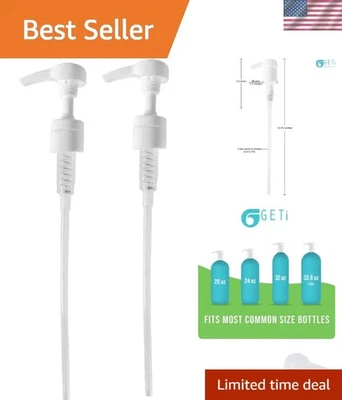 Paquete de 2 dispensadores de bomba de champú personalizables - se adapta a la mayoría de las botellas por profesionales Foto 1 de 4