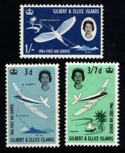 Gilbert and Ellice Islands 1964 First Air Service SG82-84 Mint see note - Bild 1 von 1