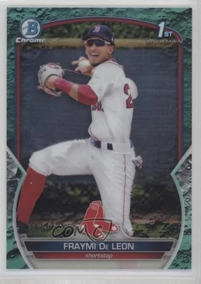 2023 Bowman Chrome Prospects Aqua Lunar Crater Refractor /125 Fraymi De Leon - Image 1 of 2