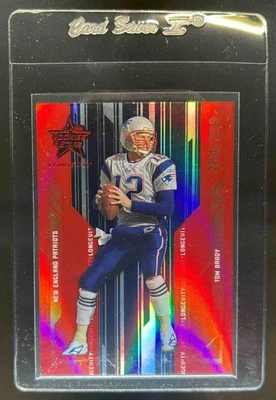 2005 Leaf Rookies & Stars Longevity Tom Brady Ruby #284/299 Patriots - Image 1 of 2