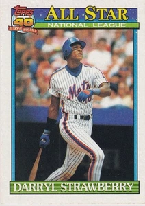 1991 Topps #402 Darryl Strawberry - New York Mets - Picture 1 of 2
