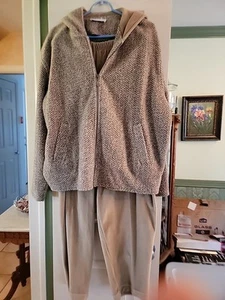 Saks Fifth Avenue Hoodie & Pants Set Womens Size 1X  Beautiful Set In Mint Cond! - Picture 1 of 11