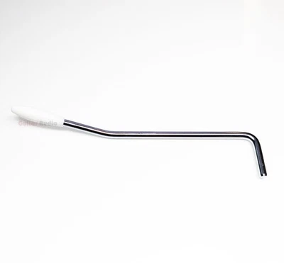 Genuine Fender Chrome Tremolo Arm Whammy Bar w/White Tip for MIJ '65 Mustang - Image 1 of 2