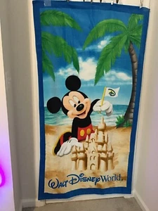 Mickey Mouse Disney Beach Towel 35X64 100% Cotton - Picture 1 of 1