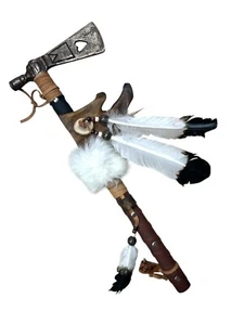HANDMADE METAL TOMAHAWK HATCHET ,SOUTHWEST HOME DECORATION, multicolor - Picture 1 of 4