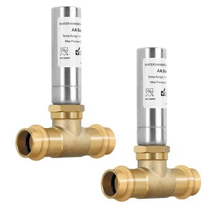 2pack Propress Water Hammer Arrestor1/2" Copper Press Connection Teestainless  - Picture 1 of 6