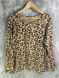 Buffalo by David Bitton Sweater Women’s Extra Large Brown Black Animal Print - Picture 1 of 7