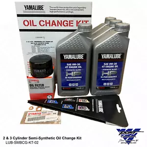 Yamaha 2 & 3 Cyl Semi Syn Snowmobile Oil Change Kit Nytro Vector Venture Phazer - Picture 1 of 1