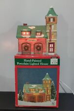 Caldor Porcelain Hand-Painted Lighted House - 8.5" Post Office 