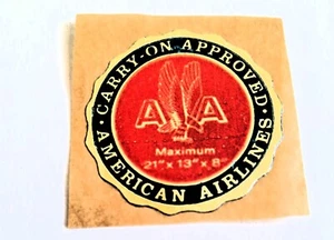 Etiqueta Adhesiva American Airlines Equipaje de Mano Aprobada con Medidas - Imagen 1 de 1