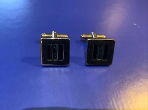 Silberne und farbige Steinmanschettenknöpfe - Vatertagsgeschenk - Bild 1 von 3