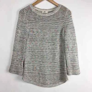 Style & Co Cream Confetti Rainbow Knit Sweater - Picture 1 of 5