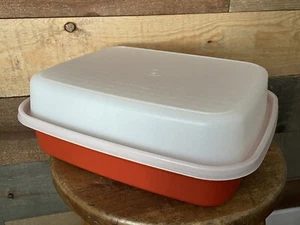Contenedor grande de adobo de carne Tupperware de colección con tapa pimentón #1294 con tapa #1295 -T2 - Imagen 1 de 8