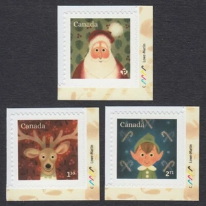 uq. NATALE = BABBO NATALE, CERVO, ELFO = set 3 con ID colore CANDY CANE Canada 2021 - Foto 1 di 1