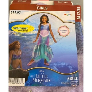 NEW Disney Princess Little Mermaid Ariel Costume DRESS Disguise Size MEDIUM 7/8 - Picture 1 of 2