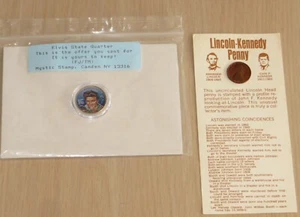 Elvis State Quarter Plus Lincoin-Kennedy Penny #2 Elvis 25th Anniversary Quarter - Picture 1 of 4