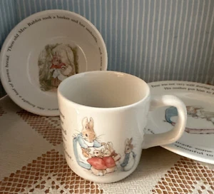 Juego de 3 piezas de porcelana original Wedgwood Peter Rabbit Frederick Warne 1993 NUEVO - Imagen 1 de 8