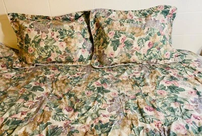 VINTAGE MARTEX QUEEN REVERSIBLE COMFORTER & 2 PILOW SHAMS ELEGANT - Image 1 of 4