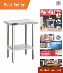 24x18 NSF Certified Stainless Steel Food Prep Table – Durable Kitchen Essential - Picture 1 of 9