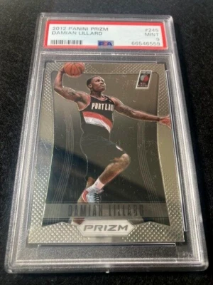 2012 Panini Prizm Damian Lillard Rookie #245 PSA 9 MINT Blazers Milwaukee Bucks - Image 1 of 4