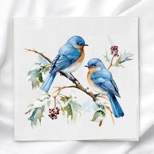 Panel de tela Winter Bluebirds para acolchado, artesanía costura bloque de edredón - Imagen 1 de 2
