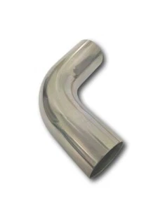 EXHAUST PIPE MANDREL BEND STAINLESS STEEL 2" 75 DEGREE - POLISHED - Picture 1 of 8