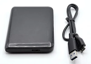 WD My Passport 500GB External HD HDD & USB 3.0 Cable WDBACY5000ABK-01 Hard Drive - Picture 1 of 2