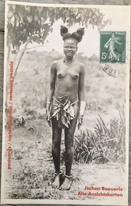 1940’s Classic nude woman pinup girl African Native Model photo RPPC Post Card - Picture 1 of 2