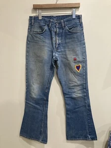Vintage 80s Levi’s Orange Tab Flared Denim Talon Zippers - Picture 1 of 6