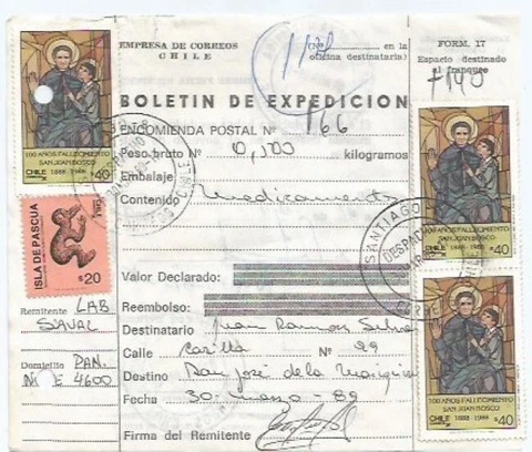 218/23 - CHILE, SCARCE PPR't CROWDED WITH FINE STAMPS Cover