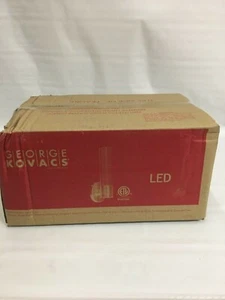 *NEW*George Kovacs Chrome Etched White Glass Saber Wall Sconce(P5041-077-L) - Picture 1 of 5