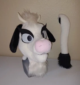 Cow Fursuit Partial Animal Costume Mascot Head And Tail! - Picture 1 of 15