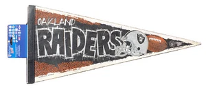 RARE NOS Vintage 1990’s Wincraft Oakland Raiders NFL Pennant Flag  29.5x12 USA - Picture 1 of 8
