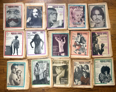 VTG 1969-71 ROLLING STONE MAGS HENDRIX GRATEFUL DEAD JETHRO TULL CROSBY LOT x15 - Image 1 of 4