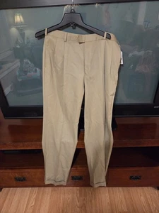 Pantalones de vestir Brooks Brothers para hombre 36x32 Madison pierna recta beige nuevos con etiquetas - Imagen 1 de 7
