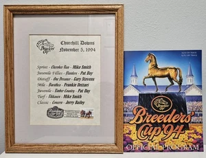 1994 Breeders' Cup Framed Winners List with First Day Stamp & Racing Program - Picture 1 of 7